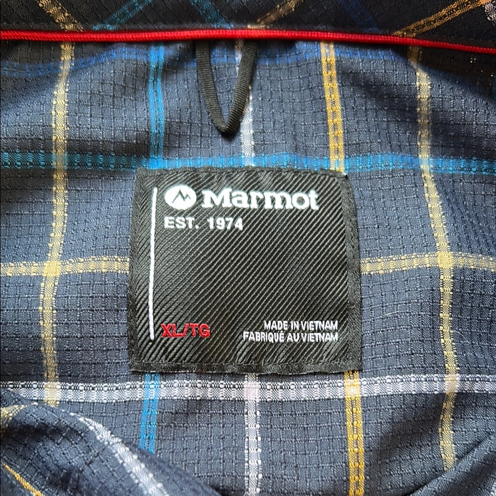 Marmot Blue Casual Button Down Shirt - Picture 2 of 4